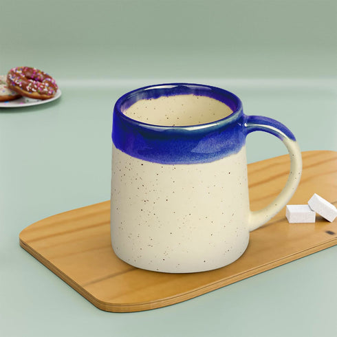 Dual Tone White and Blue Coffee Mug Set (Set of 6) - The Earth Store - Mug Set